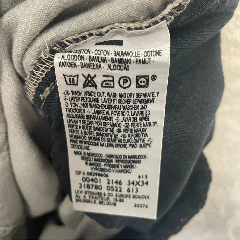 Levi’s 401 men’s corduroy jeans vintage gray casual straight leg buttonfly sz 34